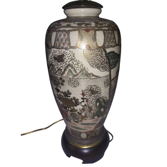 Robert Abbey Japanese Golden Brown Brass Table Lamp Asian Inspired RARE - Picture 5 of 16